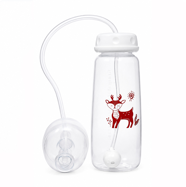 3-in-1 Hands-Free 240ml Normal-neck Baby milk Bottle